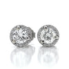 Diamond Designs White 14 Karat Gold 0.71ctw Diamond Halo Earrings *