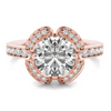 Ritani Rose 18 Karat Gold Diamond Engagement Ring Mounting Size 6.5 *