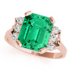 Solitaire Plus Emerald Color Ring in Gold
