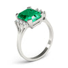 Solitaire Plus Emerald Color Ring in Gold