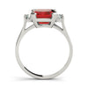 Solitaire Plus Emerald Color Ring in Gold