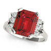 Solitaire Plus Emerald Color Ring in Gold