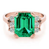 Solitaire Plus Emerald Color Ring in Gold