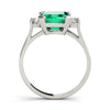 Solitaire Plus Emerald Color Ring in Gold