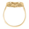 Heart Shape Fashion Ring in Gold