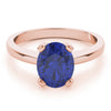 Solitaire Oval Color Ring in Gold (2.54 cttw)