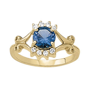 Round Color Ring in Gold