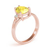 Solitaire Plus Pear Shape Color Rings in Gold (2.04 cttw)