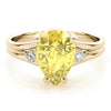 Solitaire Plus Pear Shape Color Rings in Gold (2.04 cttw)