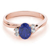 Oval Shape Color Ring in Gold (2.57 cttw)