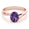 Solitaire Oval Color Rings in Gold (2.54 cttw)