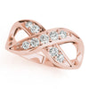 Infinity Prong In Channel Fashion Rings in Gold