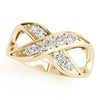 Infinity Prong In Channel Fashion Rings in Gold