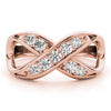 Infinity Prong In Channel Fashion Rings in Gold