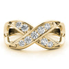 Infinity Prong In Channel Fashion Rings in Gold