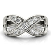 Infinity Prong In Channel Fashion Rings in Gold