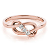Infinity 3-Stone Fashion Bands in Gold