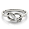 Infinity 3-Stone Fashion Bands in Gold
