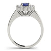 Oval Shape Halo Color Ring in Gold (2.6 cttw)