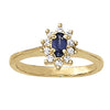 Oval Shape Halo Color Ring in Gold (2.6 cttw)