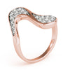 Pave Set Curved Fashion Ring in Gold