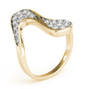 Pave Set Curved Fashion Ring in Gold