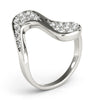 Pave Set Curved Fashion Ring in Gold