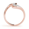 Pave Set Curved Fashion Ring in Gold