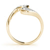 Pave Set Curved Fashion Ring in Gold