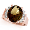 Solitaire Plus Oval Color Ring in Gold