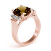 Solitaire Plus Oval Color Ring in Gold
