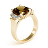 Solitaire Plus Oval Color Ring in Gold