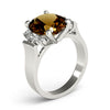 Solitaire Plus Oval Color Ring in Gold