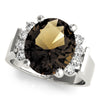 Solitaire Plus Oval Color Ring in Gold
