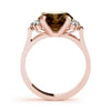 Solitaire Plus Oval Color Ring in Gold