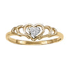 Heart Shape Fashion Ring in Gold