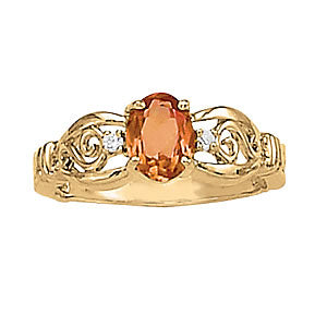 Antique Oval Color Ring in Gold
