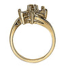 Floral Shape Marquise Color Ring in Gold
