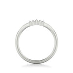ArtCarved White 14K Gold Baguette Diamond Tiara Curved Wedding Band Size 6.5 - view 3