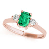 Solitaire Emerald Color Ring in Gold