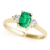 Solitaire Emerald Color Ring in Gold