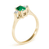 Solitaire Emerald Color Ring in Gold