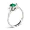 Solitaire Emerald Color Ring in Gold
