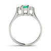 Solitaire Emerald Color Ring in Gold