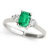 Solitaire Emerald Color Ring in Gold