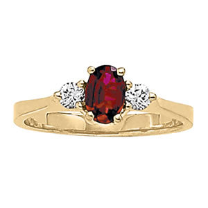 Cluster Oval Color Ring in Gold