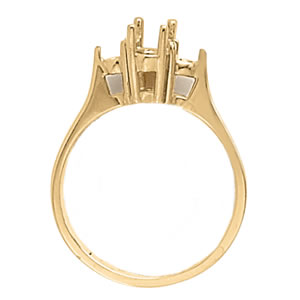 Cluster Oval Color Ring in Gold