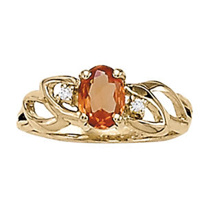 Oval Shape Color Ring in Gold