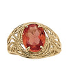 Oval Filigree Color Ring in Gold