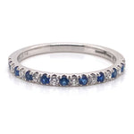 18K White Gold Sapphire, Diamond Wedding Bands from Diamond Designs